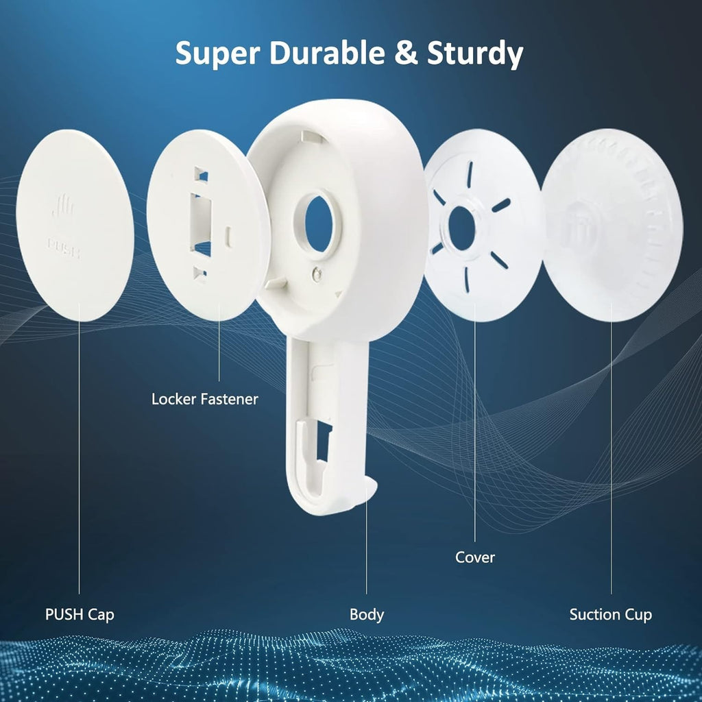 Powerful Suction Toothbrush Holder, Removable Drill-Free Wall Shower Holder 2 Pk