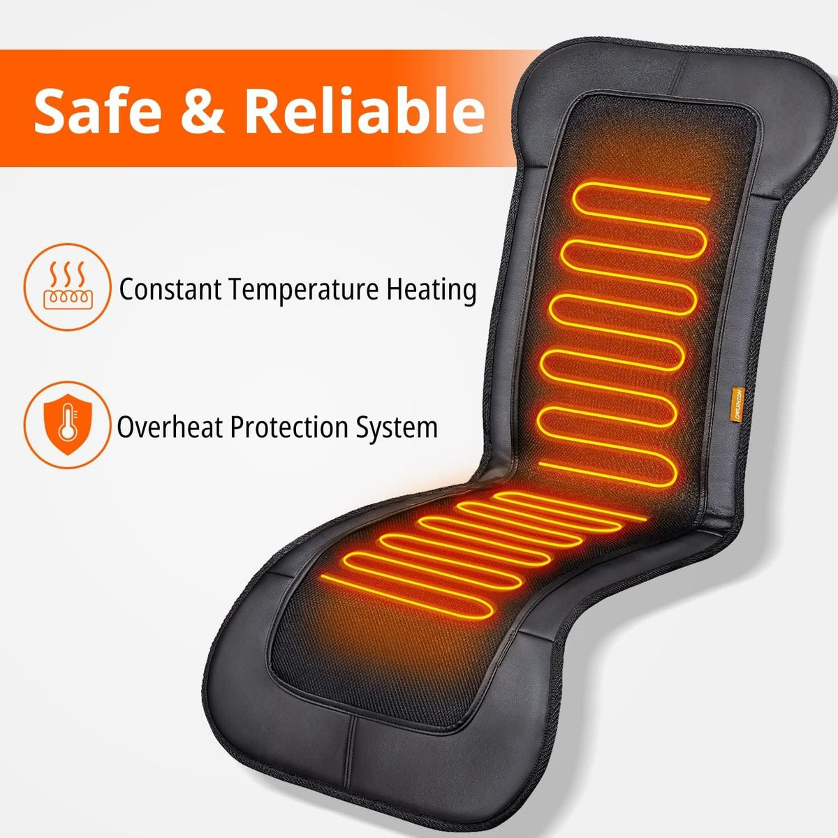 47.2" in Chair Style Long Heated Seat Cushion for Back & Thighs