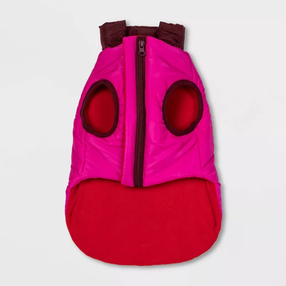 Dog and Cat Puffer Vest - Boots & Barkley Pink, Size: Medium