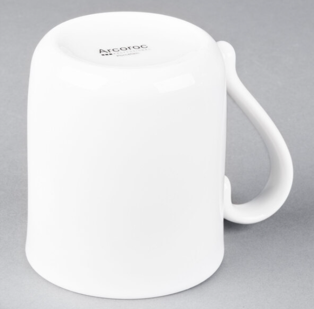 Arcoroc FH614 Candour 10 oz. White Porcelain Mug by Arc Cardinal - 24/Case