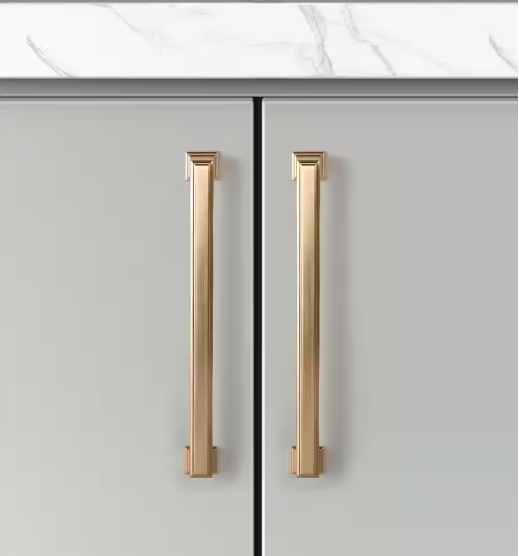 Sapphire Octa Series 7-1/2" in. Modern Gold Cabinet Handle Pull 5-Pack