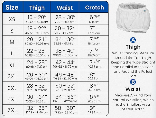 Waterproof Pull-On Unisex Incontinence Cover Pant Leakproof-Washable Large
