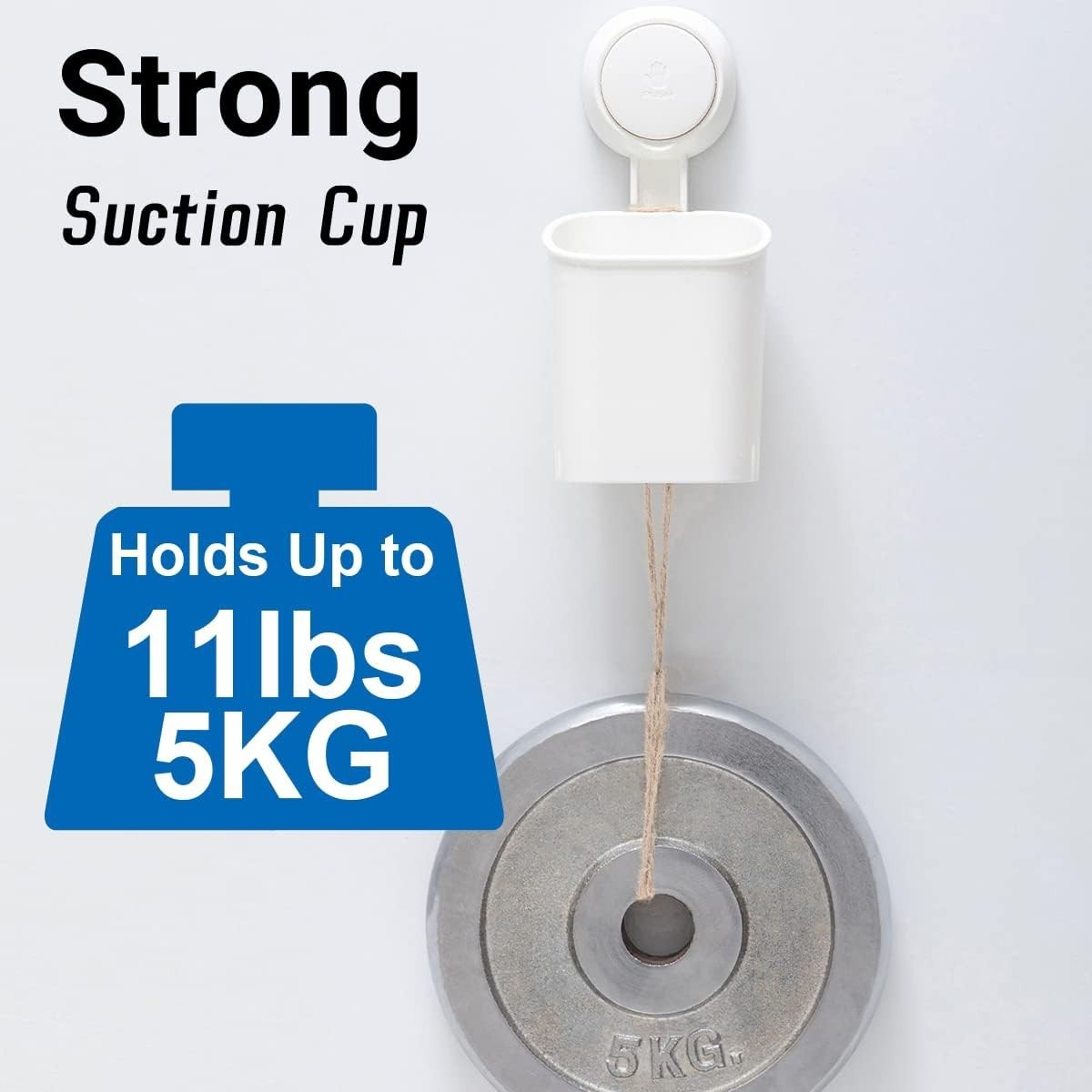 Powerful Suction Toothbrush Holder, Removable Drill-Free Wall Shower Holder 2 Pk