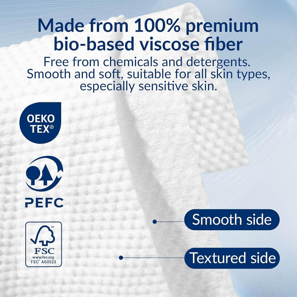 XL Disposable Face Towels Ultra Soft Makeup Remover Dry Wipes Unscented 60 Count
