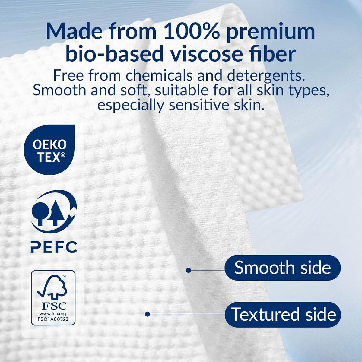XL Disposable Face Towels Ultra Soft Makeup Remover Dry Wipes Unscented 60 Count