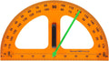 Magnetic Plastic 180-Degree Pointer Protractor 19.65" X 11"in Measurement Tool